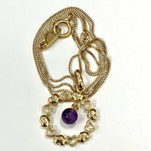 K18 アメシスト付きネックレス